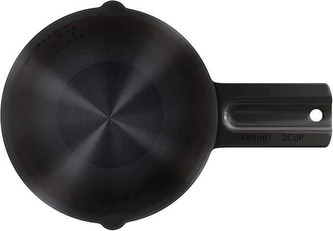 Color Up 2 Cup Measuring Cup, 480ml Black Stainless Steel Metal Measuring Scoop - Image 6