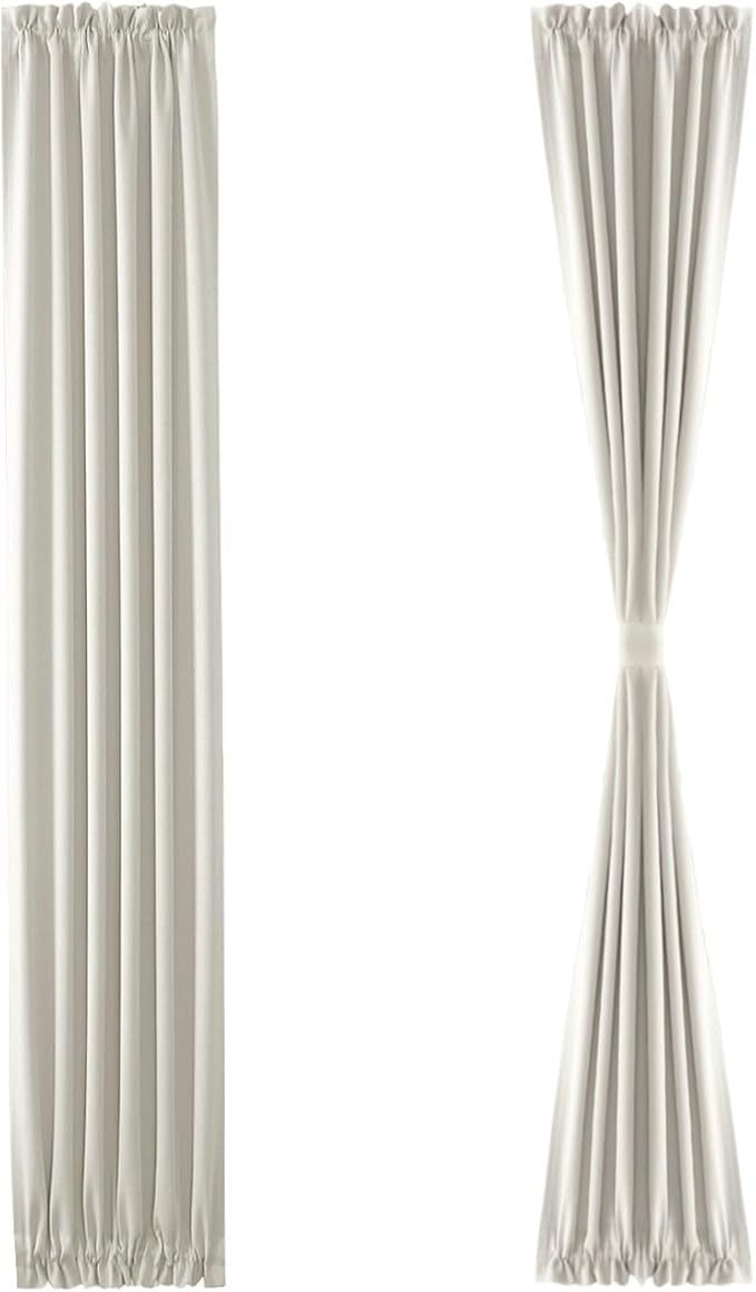 DWCN French Door Curtains – Rod Pocket Thermal Blackout Curtain - Image 7