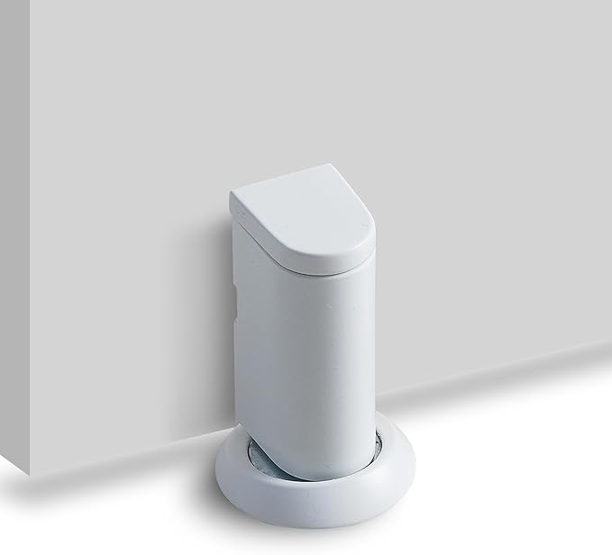 Windproof Magnetic Door Stoppers, 0-0.78" Stroke Mechanical Doorstop, No-Hole by DOOROOM