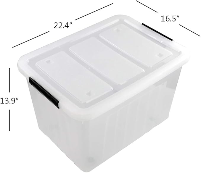 70 L Clear Plastic Large Storage Box - Image 2