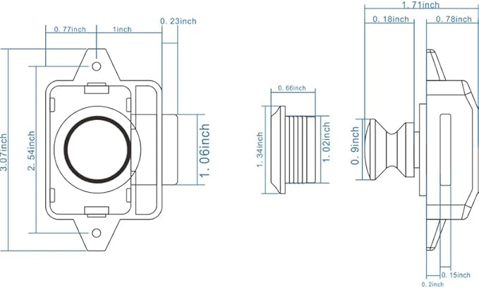 Encell Set of 5 Push Button Latch Cupboard - Image 5