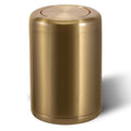 Waste Can 3 Gallon with Swing Lid，Brushed Stainless Steel Gold Trash Can，Metal by BRIEFHUMAN