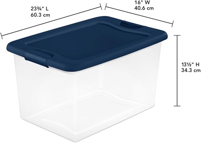 Sterilite 18-Pack Color Program, Large Clear Plastic Storage Bins - Image 2