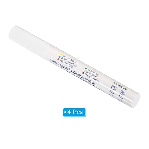 PATIKIL Grout Pen, 4 Pack White Tile Marker Waterproof Grout Sealer Pen Tile - Image 3