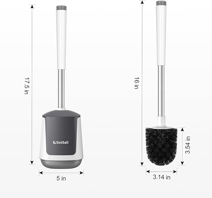 SetSail Toilet Brush 4 Pack Toilet Bowl Brush and Holder Toilet Cleaner Brush - Image 2
