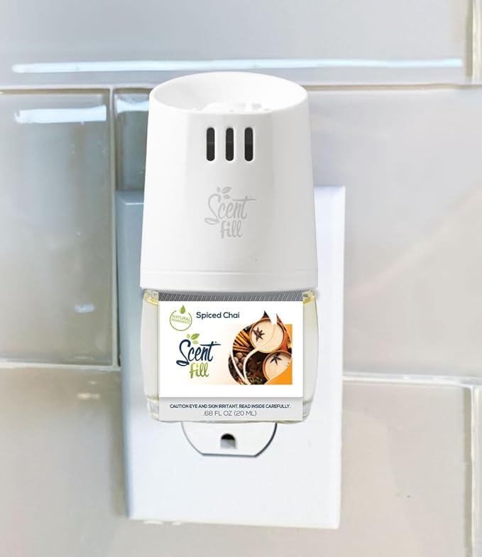 Scent Fill Spiced Chai Plug in Air Freshener, 4 Scented Oil Refills - Image 2