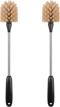 2 Pack Water Bottle Brush, 15-inch Long Handle Cleaning Brush, Kitchen Scrubber by AIOUIERSCN