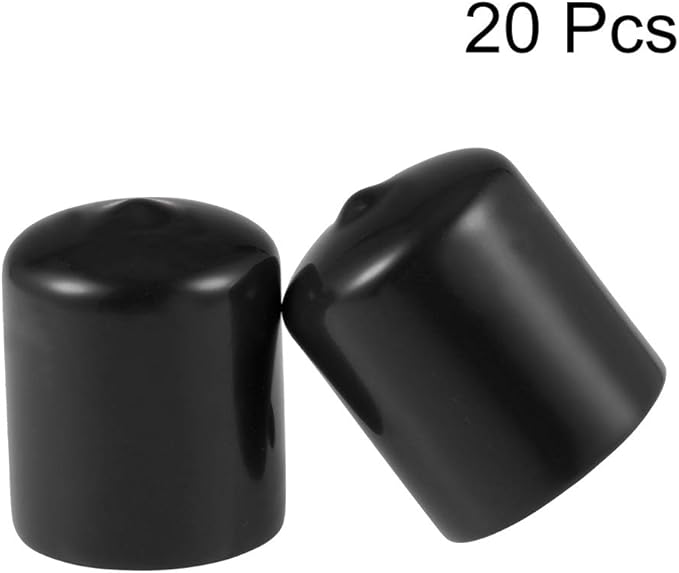 uxcell 20pcs Rubber End Caps 27mm ID Vinyl Round Tube Bolt Cap Cover Thread - Image 2