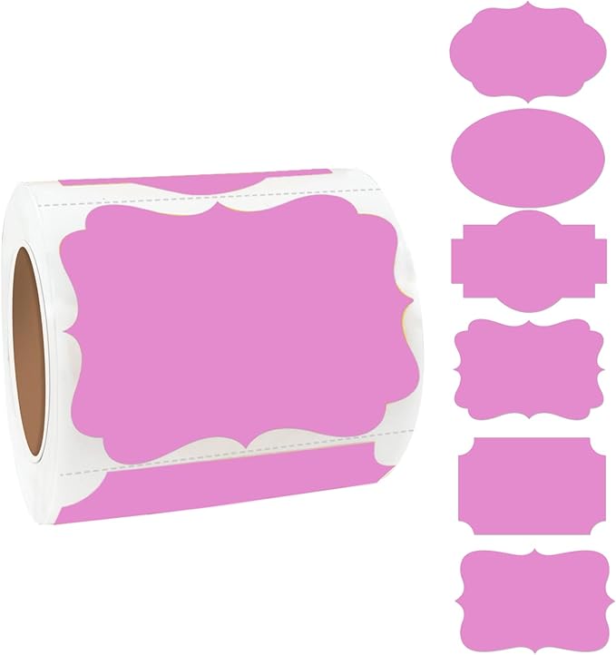 Pink Labels, Food Jars, Holiday Presents Tags by Yeachlaing