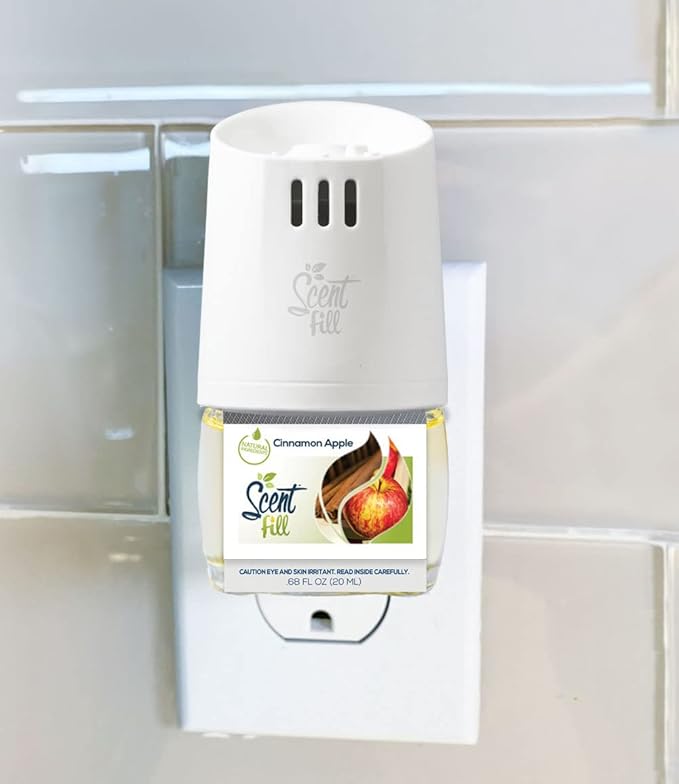 Scent Fill Cinnamon Apple Plug in Air Freshener, 4 Scented Oil Refills - Image 2