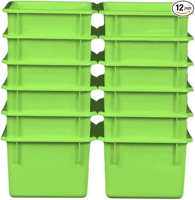 Wood Designs Cubby Storage Bin, Heavy Duty Plastic Containers by Unknown