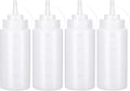 Condiment Squeeze Bottles Ketchup Dispenser, 4 Pack 16oz Squeeze Bottles by Katfort