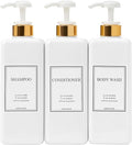 Modern Gold Design Large 27 oz Shampoo and Conditioner Dispensers by HARRA+HOME