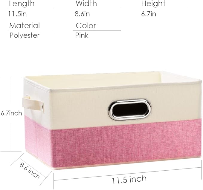 PRANDOM Fodable Storage Bins for Closet Decorative Fabric Storage Baskets Cubes - Image 5