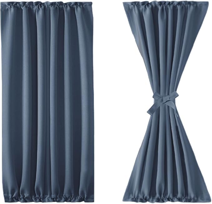 DWCN French Door Curtains – Rod Pocket Thermal Blackout Curtain - Image 7