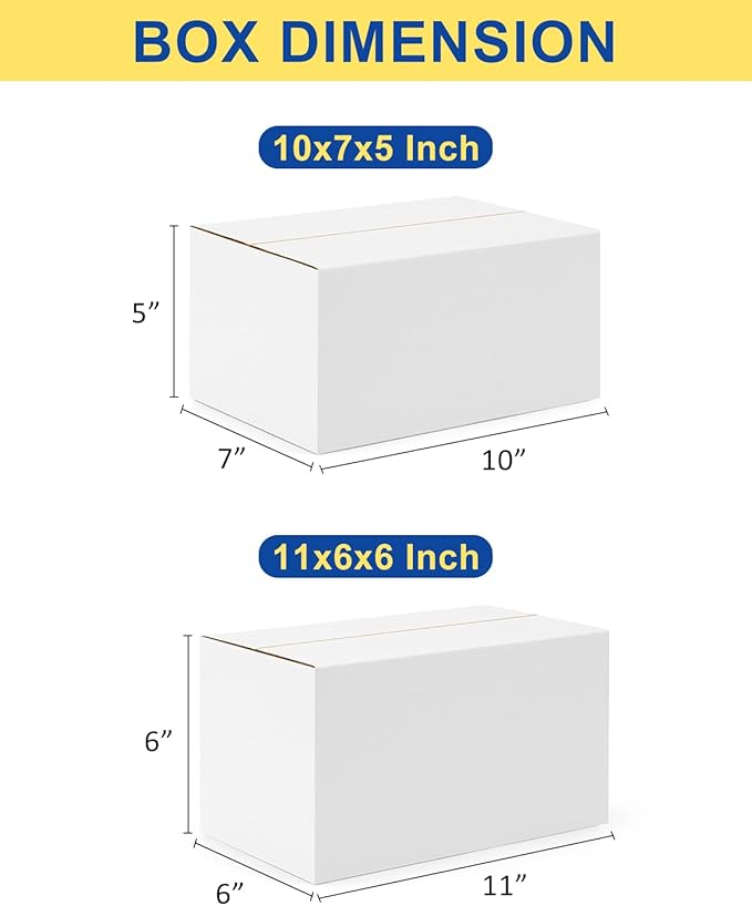 Assorted-Sizes-Shipping-Boxes-40-Pack: 10x7x5 & 11x6x6 - Image 3
