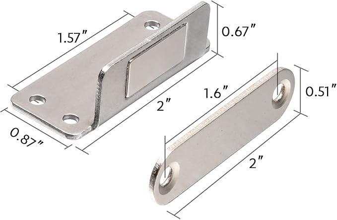 Cabinet Magnets Mousike Adhesive Strong Magnetic Door Catch Stainless Steel - Image 2