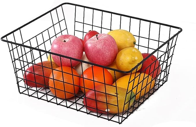 Kitchen Wire Baskets Farmhouse Decor Metal Food Storage Organizer, Household - Image 5