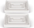 2 Pack Diatomite Soap Trays, Fast Drying Stone Soap Dishes, Natural by SlowSLog
