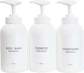 Frosted Pearl White Shampoo and Conditioner Bottles, Refillable Apothecary by Gails+Willing