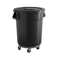 32 Gallon Black Round Commercial Trash Can by Krollen+Industrial