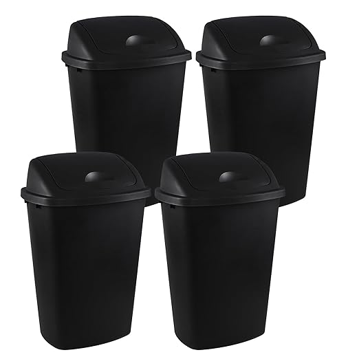 13 Gallon / 50 L Swing Lid Tall Kitchen Trash Can, Restaurants, Office Garbage by Unknown