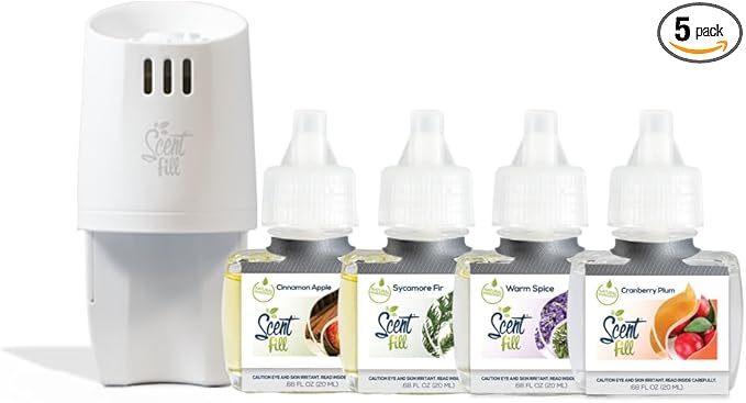 Scent Fill Holiday Kit, 4 Refills + Diffuser by ScentFill
