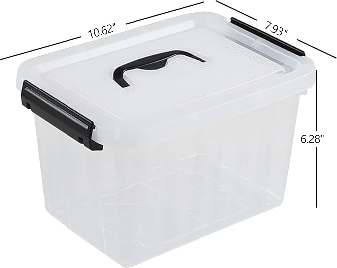 4 Packs Plastic Stackable Storage Container Bin - Image 3