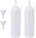 2 Pack 8oz Plastic Sauce Bottle Squeeze Squirt by Katfort