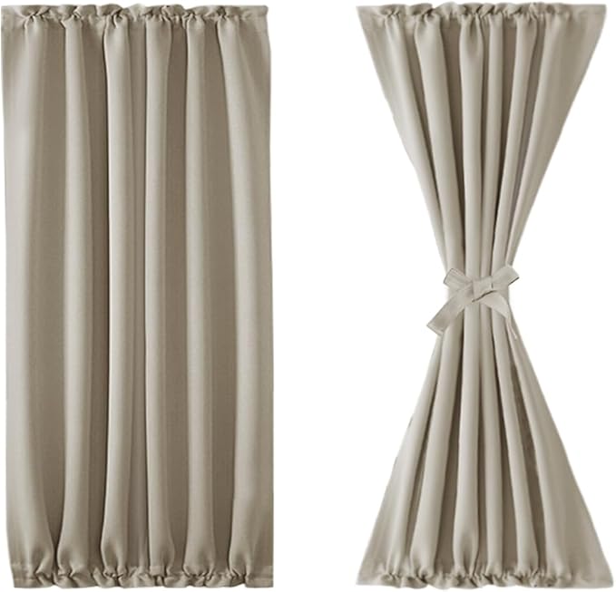 DWCN French Door Curtains – Rod Pocket Thermal Blackout Curtain - Image 7