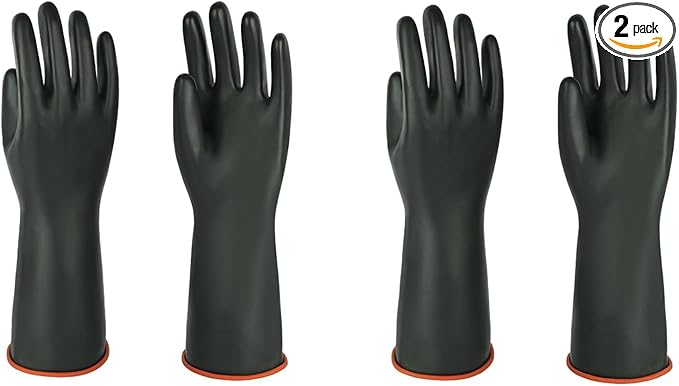 Heavy-Duty Latex Chemical Resistant Gloves by GOLVESHELPYOUIMPROVELIFE
