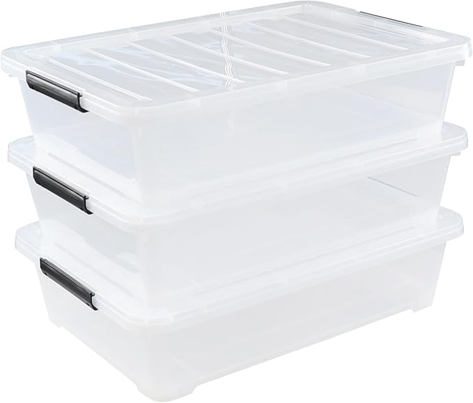Rosebloom 40 Quart Plastic Under Bed Storage Bins - Image 2