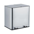 GarveeHome Dual Trash Can, 2x4 Gallon Stainless Steel Step Trash Can, by GarveeHome