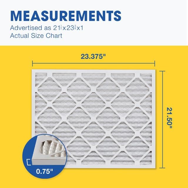 Aerostar 21 1/2x23 3/8x1 MERV 13 Pleated Air Filter, AC Furnace Air Filter - Image 2