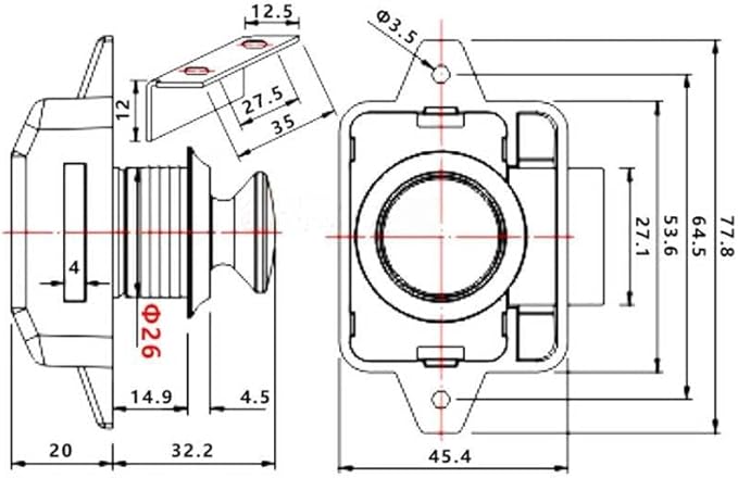 Encell Set of 5 Push Button Latch Cupboard - Image 4