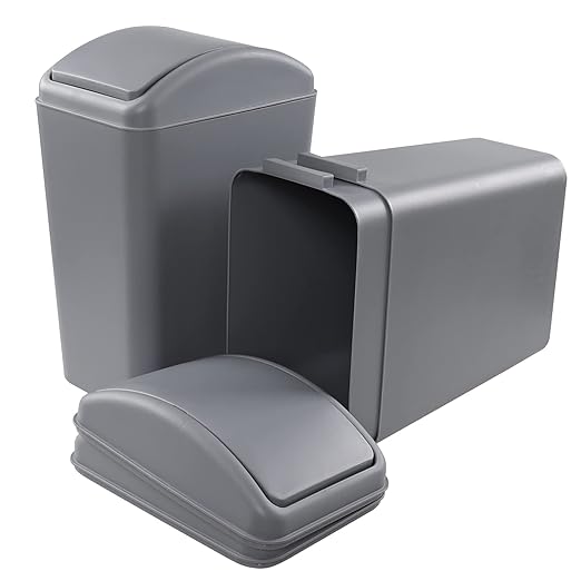 3 Pack 4.5 Gallon Plastic Garbage Can - Image 2