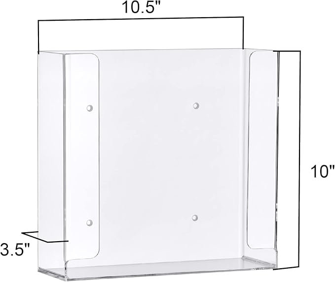 Amazing Abby Acrylic Glove Box Holder, Wall-Mounted Glove Dispenser, Floating - Image 5