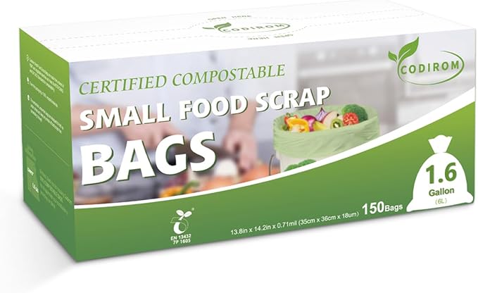 100% Compostable 1.6 Gallon Trash Bags, 6 Liter - Image 3