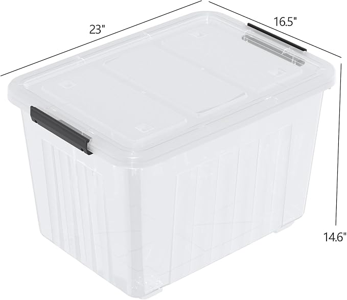 Zopnny 70 Qt Large Plastic Storage Box - Image 2