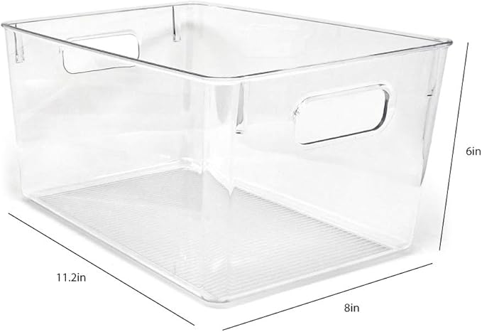 Isaac Jacobs 3-Pack Large Clear Storage Bins - Image 2