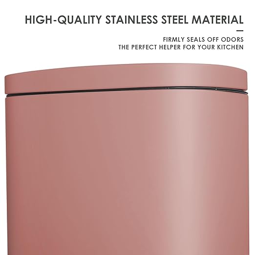 AthLike Trash Can, Stainless Steel Kitchen Garbage Can, Step Waste Bin - Image 2