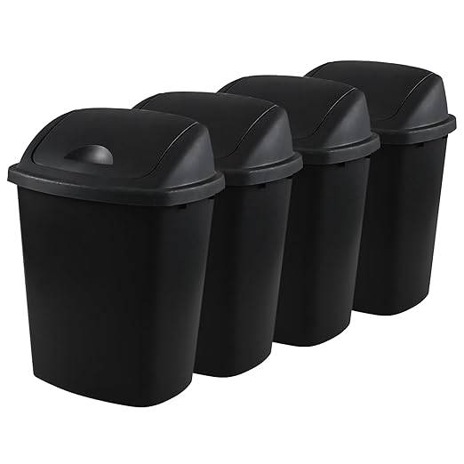 25 Liter Plastic Swing-Top Trash Can - Image 6