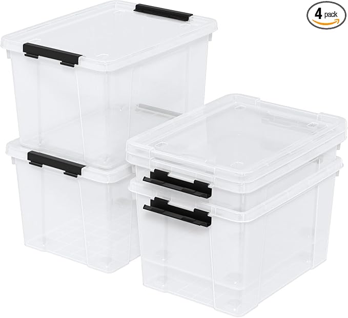 35 Quart Latching Storage Box by Yesdate