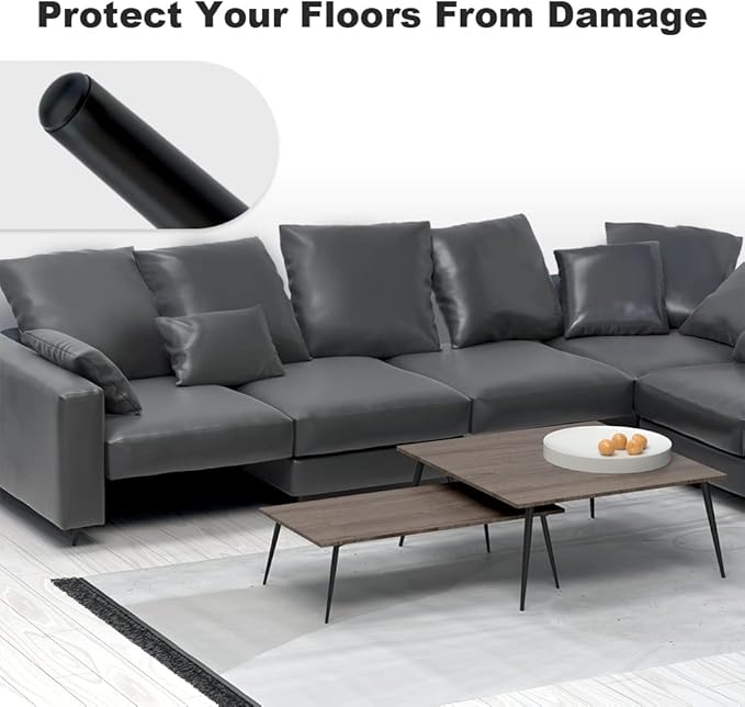 4PCS 7 Inch Matte Black Tapered Angled Legs - Image 5