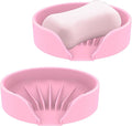 Self Draining Soap Dish, Silicone Suction Cup Soap Holder Tray Savers Container by UltraKeno