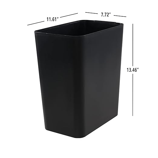 Gainhope 3-Pack 4.5 Gallon Plastic Small Trash Can Wastebasket, Living Room - Image 2