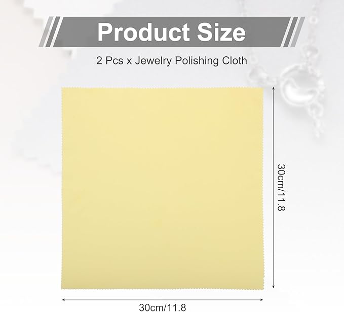 MECCANIXITY Jewelry Polishing Cloth 11.8x11.8 Inch Silver Polish Cleaning - Image 2