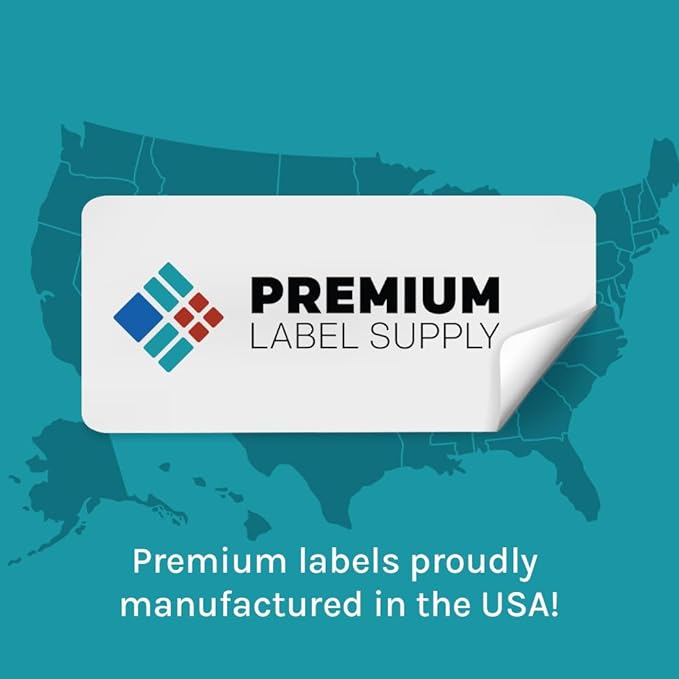 Premium Label Supply Glossy White Sticker Labels – 3" x 2" – - Image 2