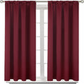 BGment Short Burgundy Blackout Curtains 40 Inches Length by BGment