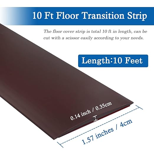 Floor Transition Strip Self Adhesive Floor Cover Strips Laminate 1.57" Wide - Image 6